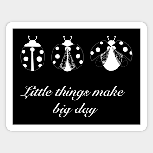 Hand drawn Ladybugs with quote Magnet